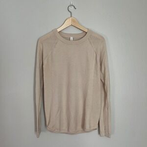 Lululemon Merino Wool Blend Long Sleeve Crewneck Knit Sweater Size 8